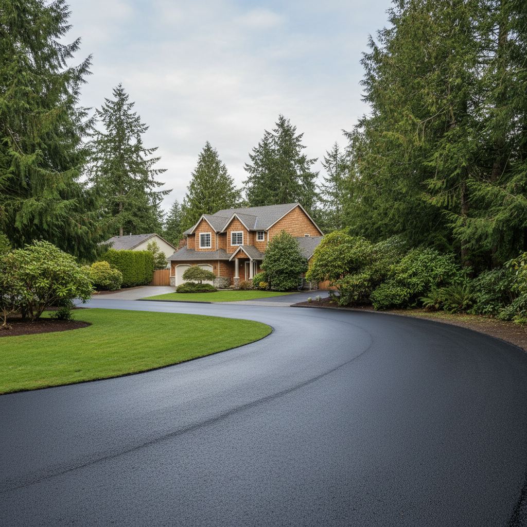 Completed slurry coating work at a residential property in Edmonds, WA