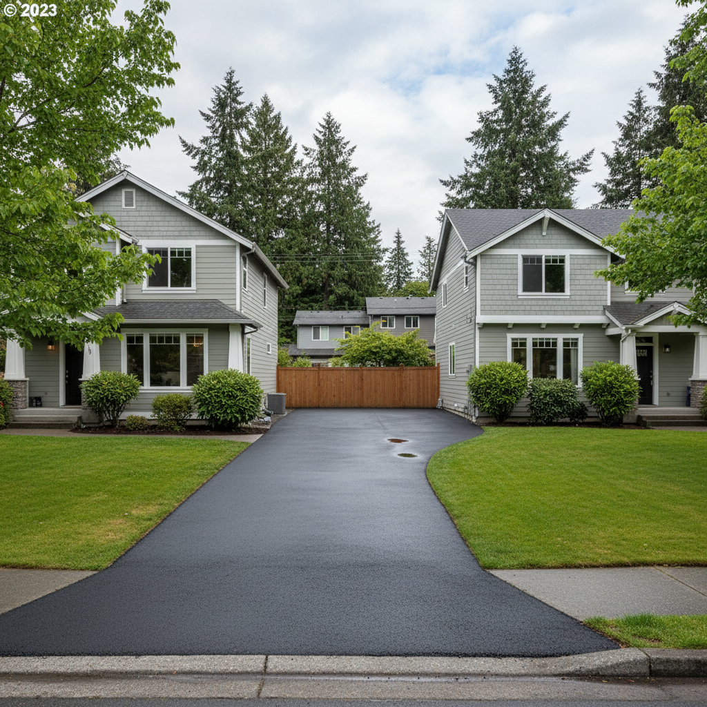Completed commercial asphalt work at a residential property in Everett, WA