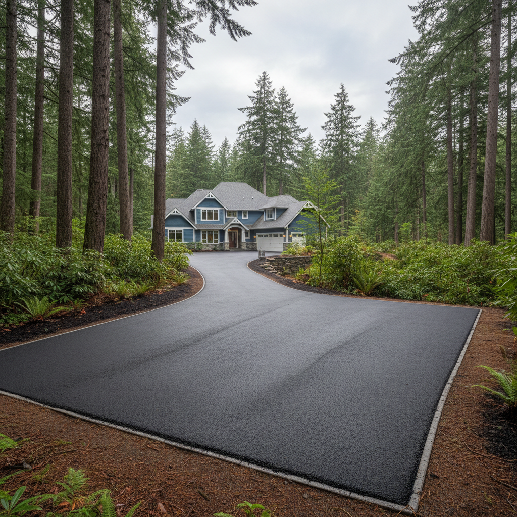 Completed commercial asphalt work at a residential property in Bremerton, WA