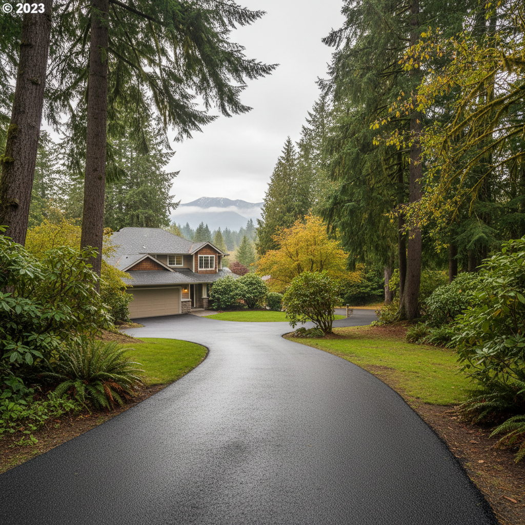 Completed residential asphalt work at a residential property in Edmonds, WA