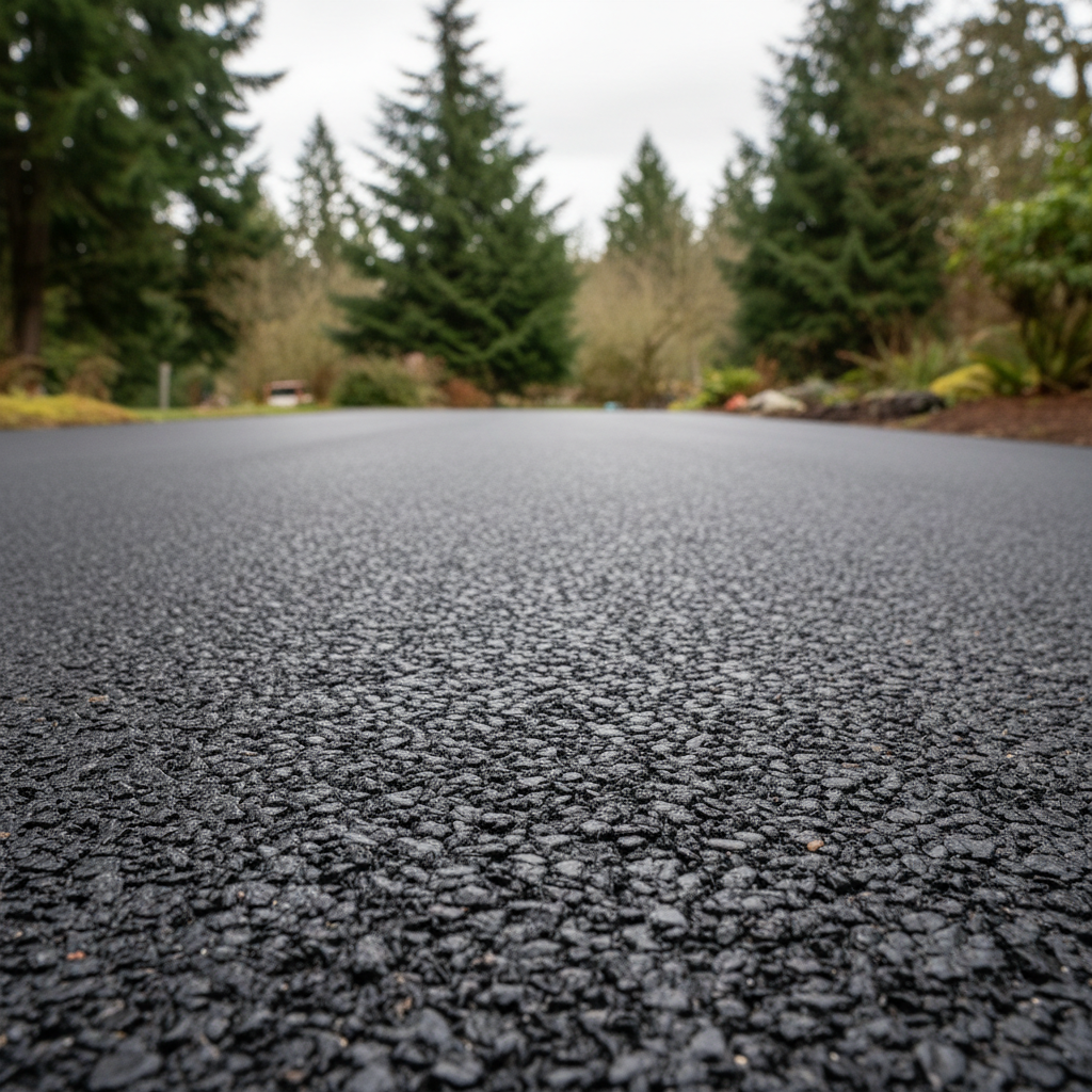 Completed residential asphalt work at a residential property in Marysville, WA