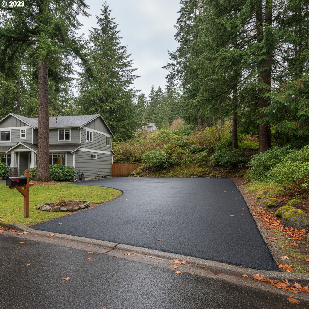 Completed commercial asphalt work at a residential property in Marysville, WA