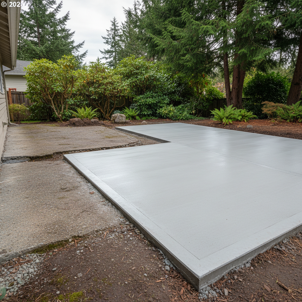 Completed concrete foundations work at a residential property in Lynnwood, WA