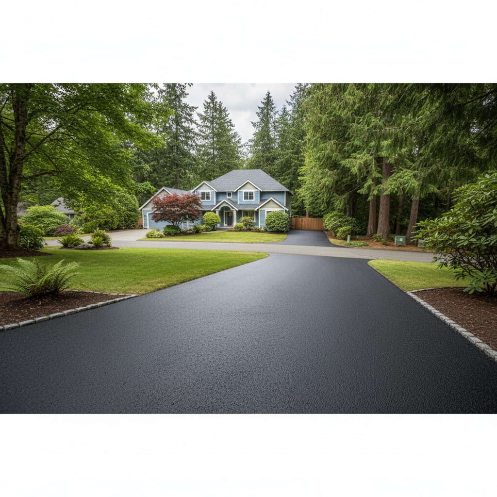 Completed slurry coating work at a residential property in Arlington, WA