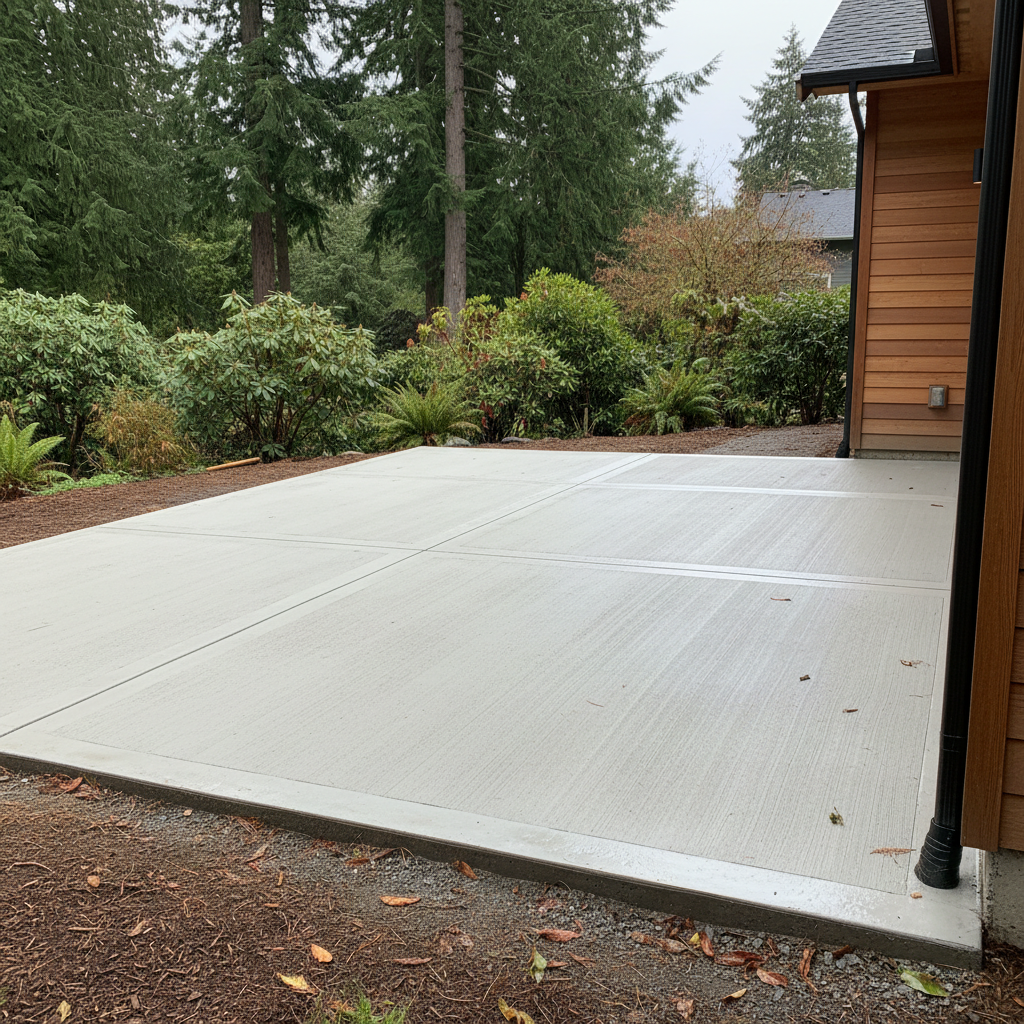 Completed concrete flatwork work at a residential property in Bothell, WA