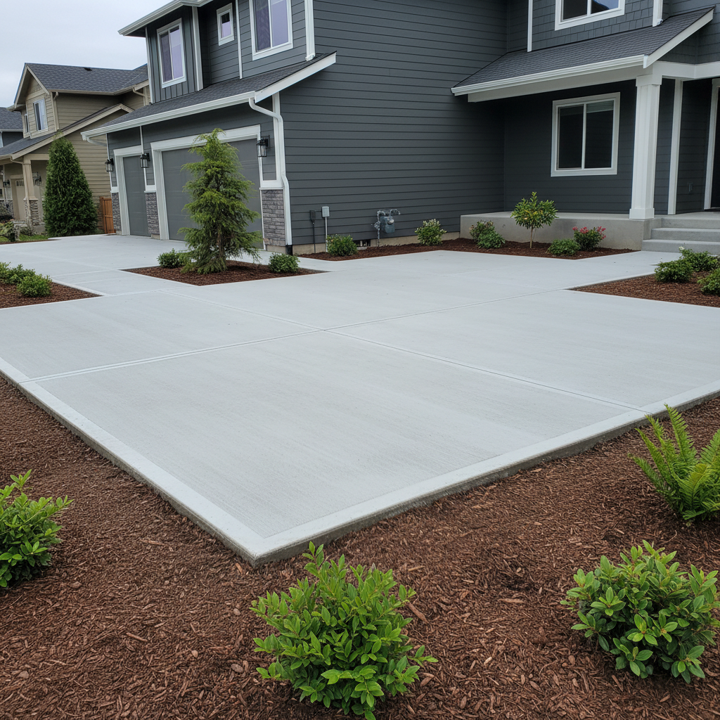 Completed concrete foundations work at a residential property in Bothell, WA