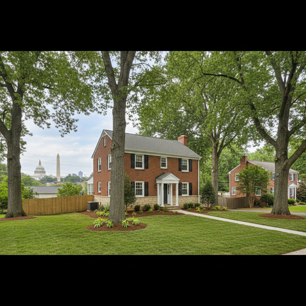 Completed flood damage restoration work at a residential property in Washington, DC