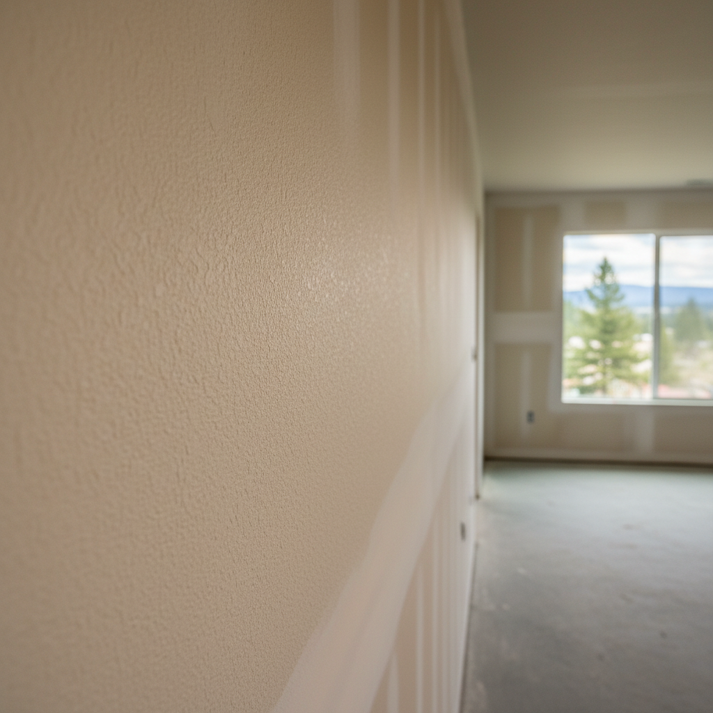 Completed drywall installation work at a residential property in Spokane, WA