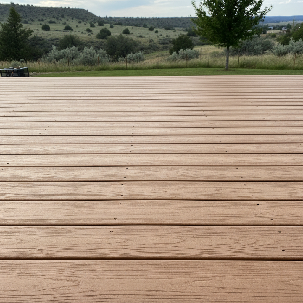 Completed deck construction work at a residential property in Richland, WA
