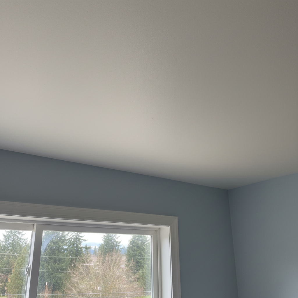 Completed popcorn ceiling removal work at a residential property in Tacoma, WA