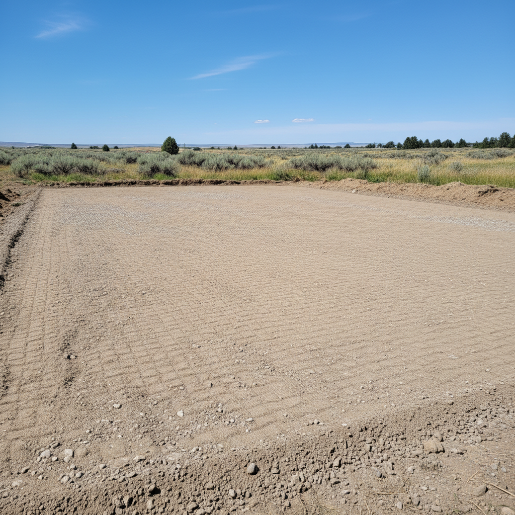 Completed land clearing work at a residential property in Moses Lake, WA