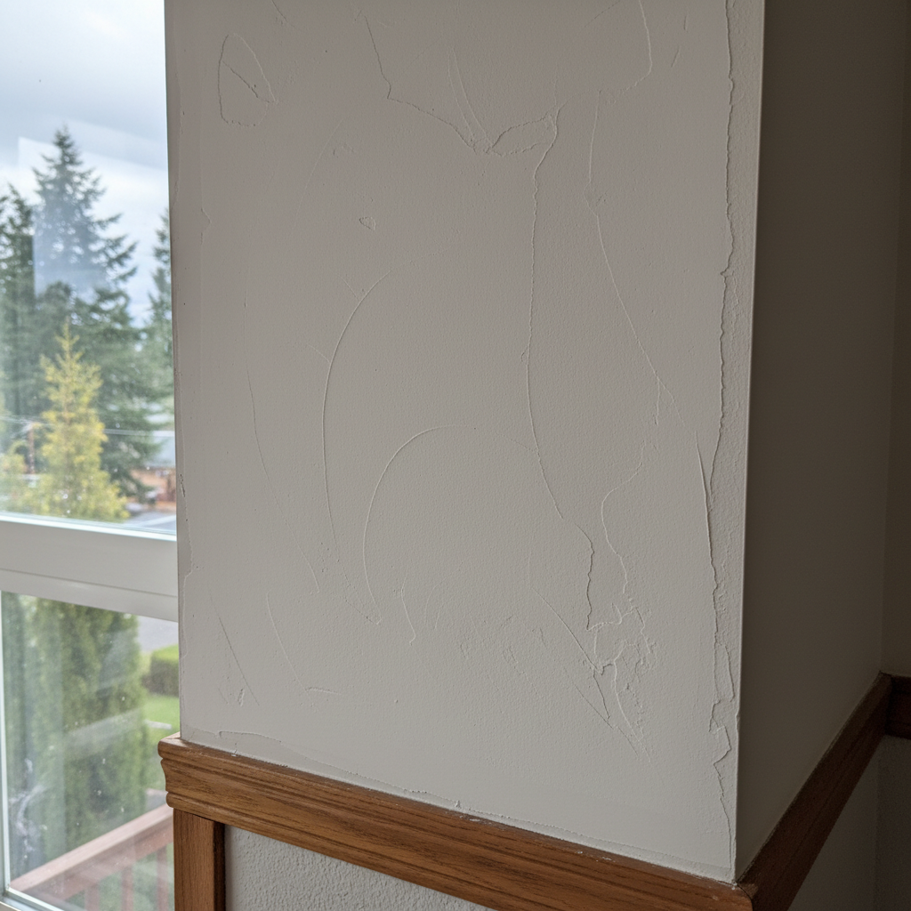 Completed drywall repair work at a residential property in Spokane, WA