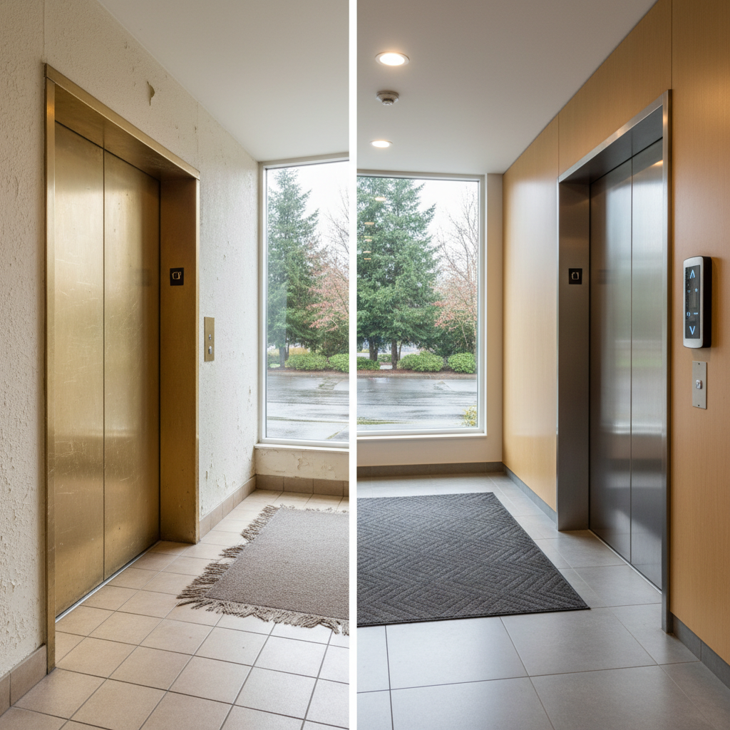 Completed modernization upgrades work at a residential property in Seattle, WA