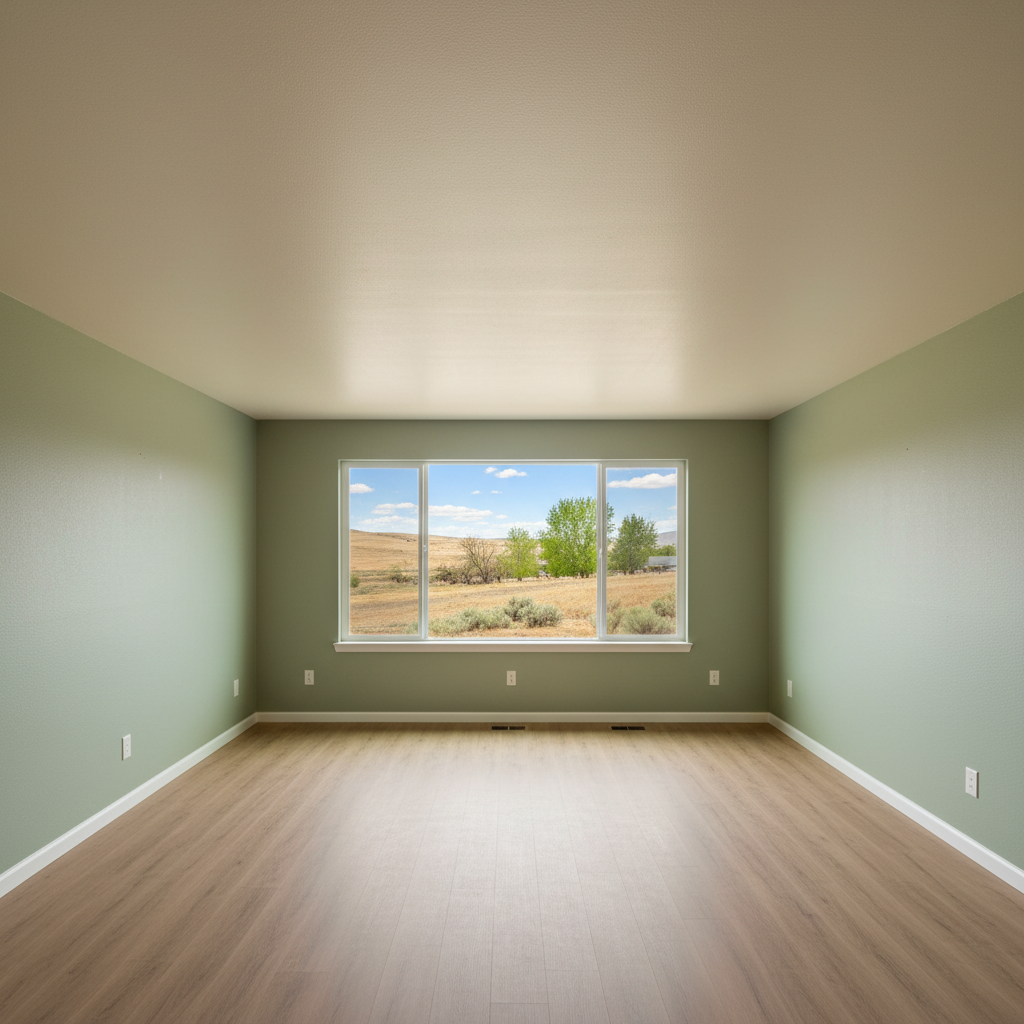 Completed popcorn ceiling removal work at a residential property in Yakima, WA
