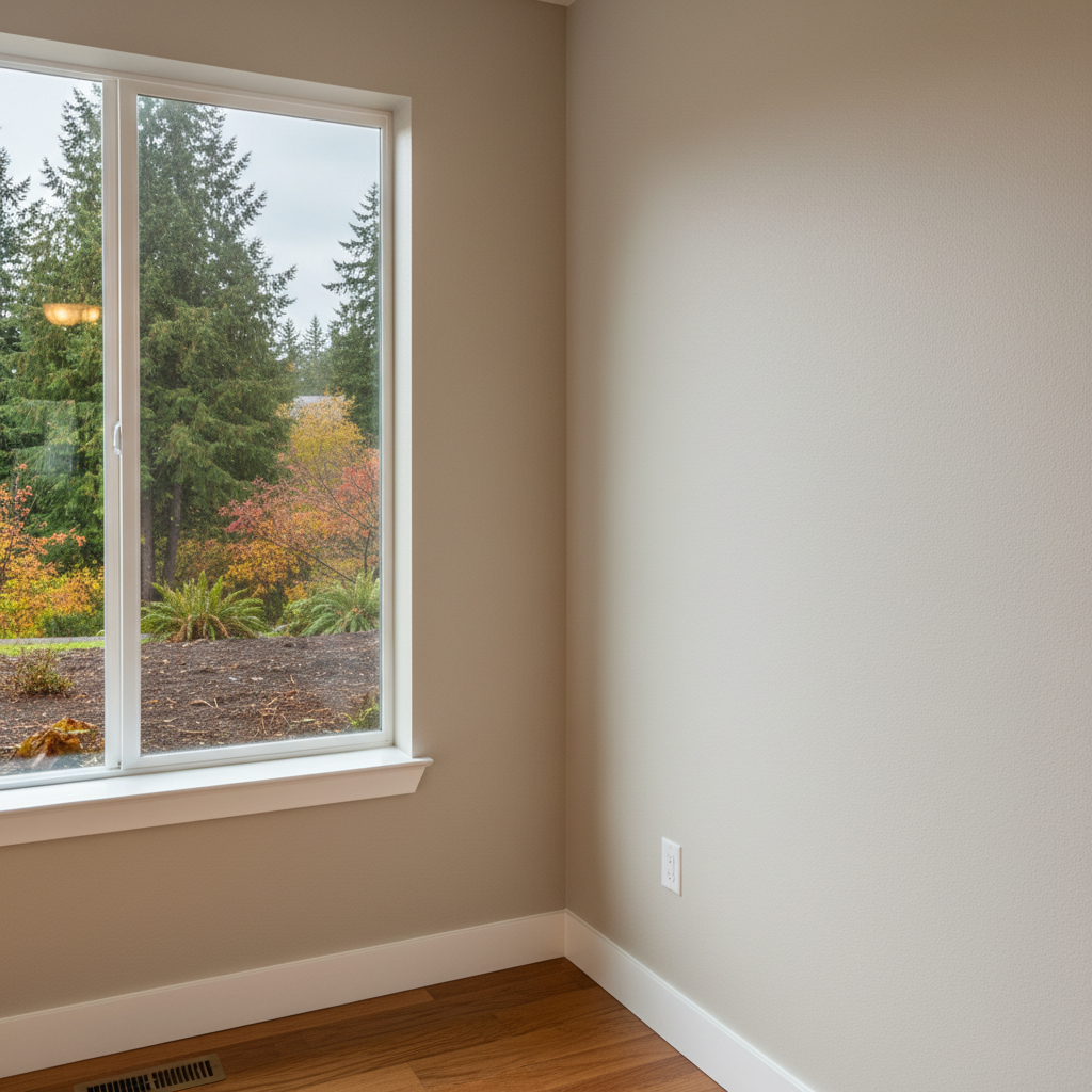 Completed drywall texturing work at a residential property in Tacoma, WA