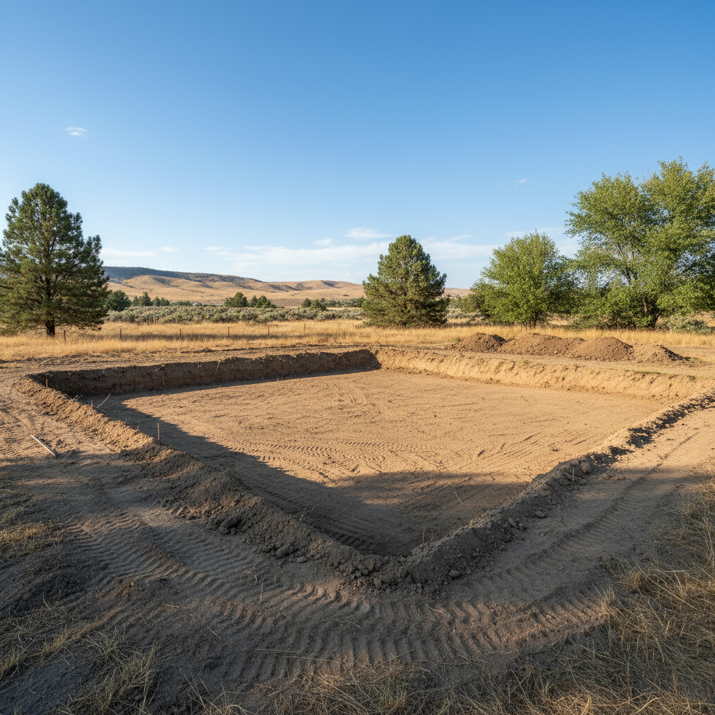 Completed demolition excavation work at a residential property in Moses Lake, WA