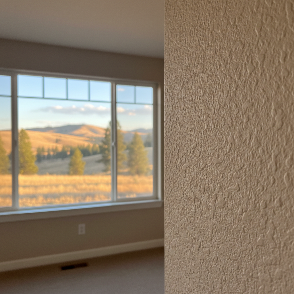 Completed drywall texturing work at a residential property in Yakima, WA