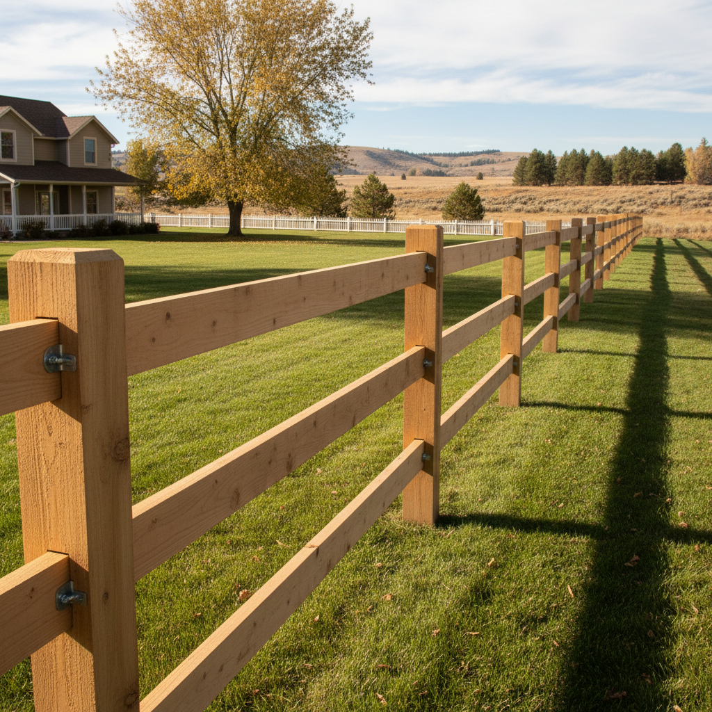 Completed farm fencing work at a residential property in Othello, WA