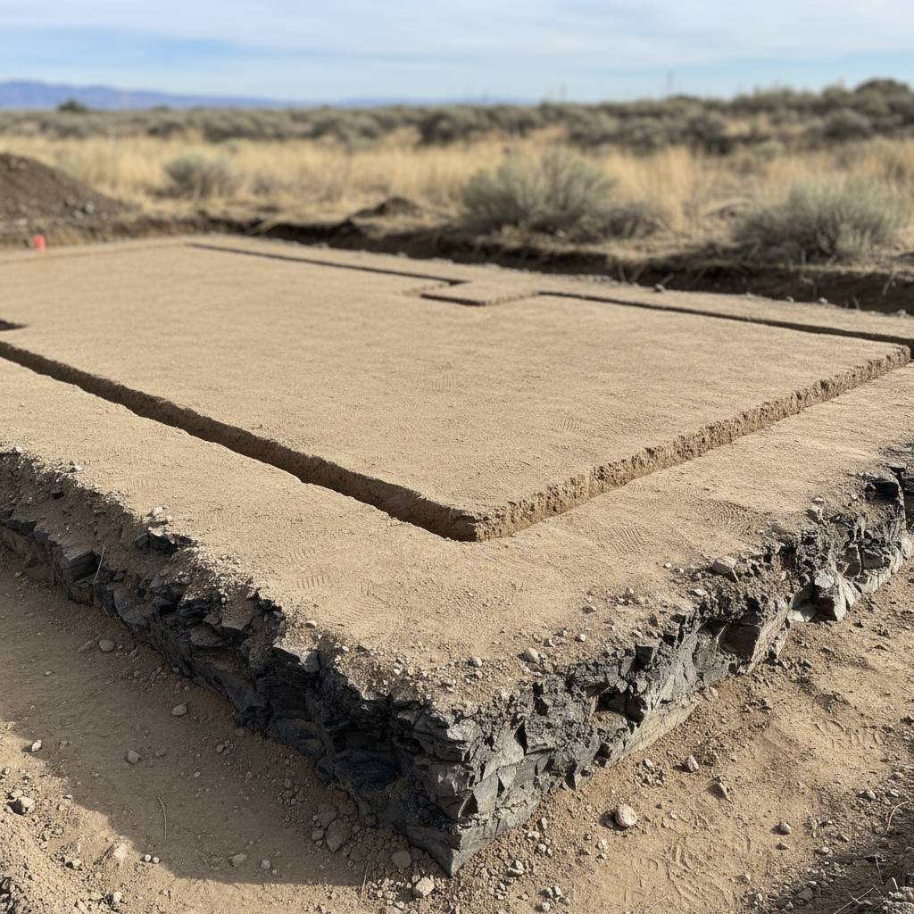Completed foundation excavation work at a residential property in Moses Lake, WA