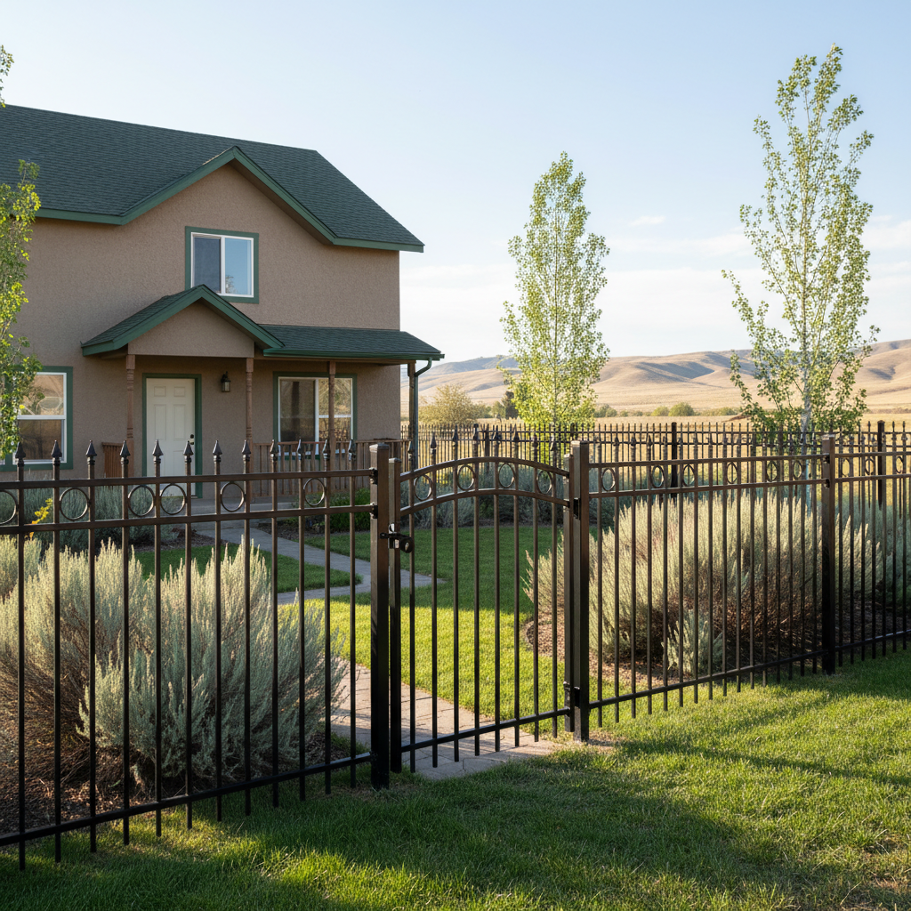 Completed ornamental iron fencing work at a residential property in Othello, WA