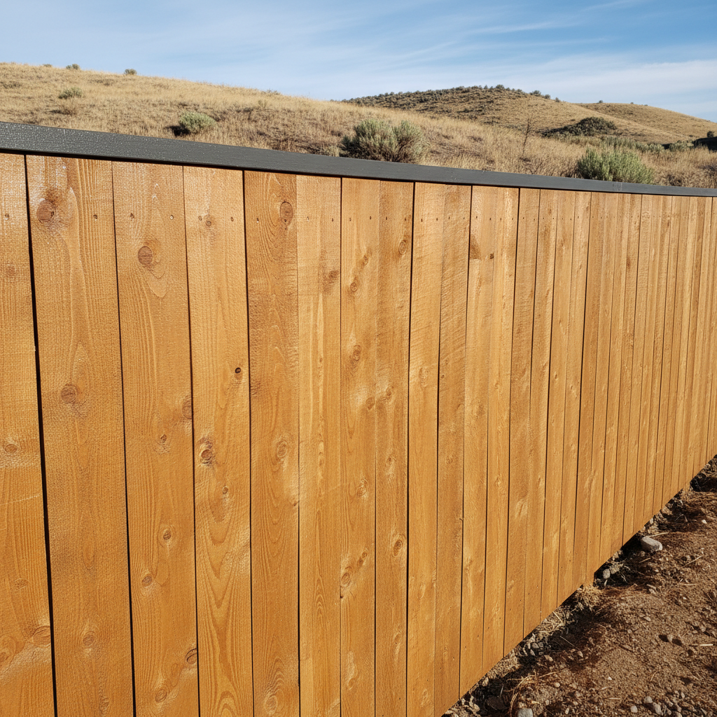 Completed fence staining and painting work at a residential property in Othello, WA