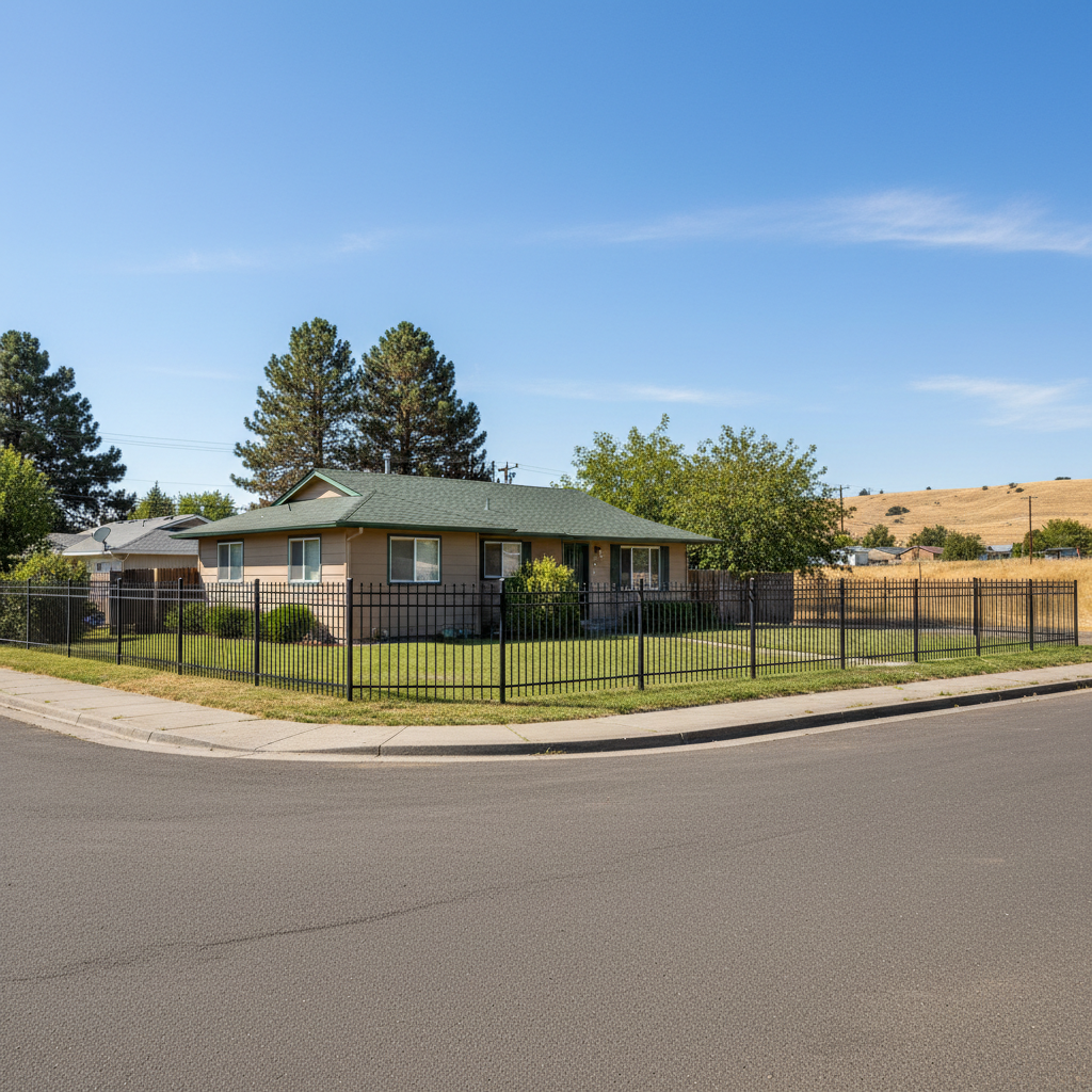 Completed ornamental iron fencing work at a residential property in Othello, WA