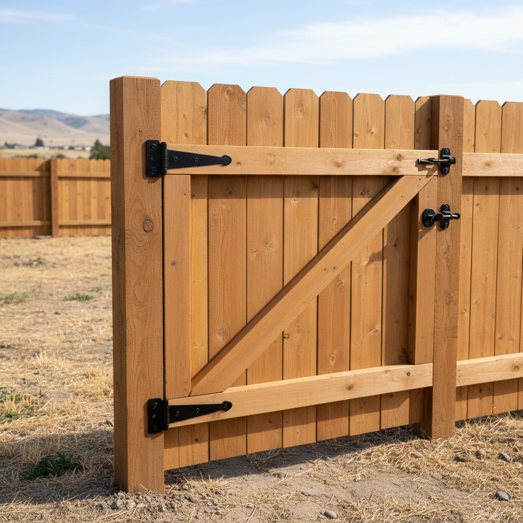 Completed gate installation work at a residential property in Moses Lake, WA