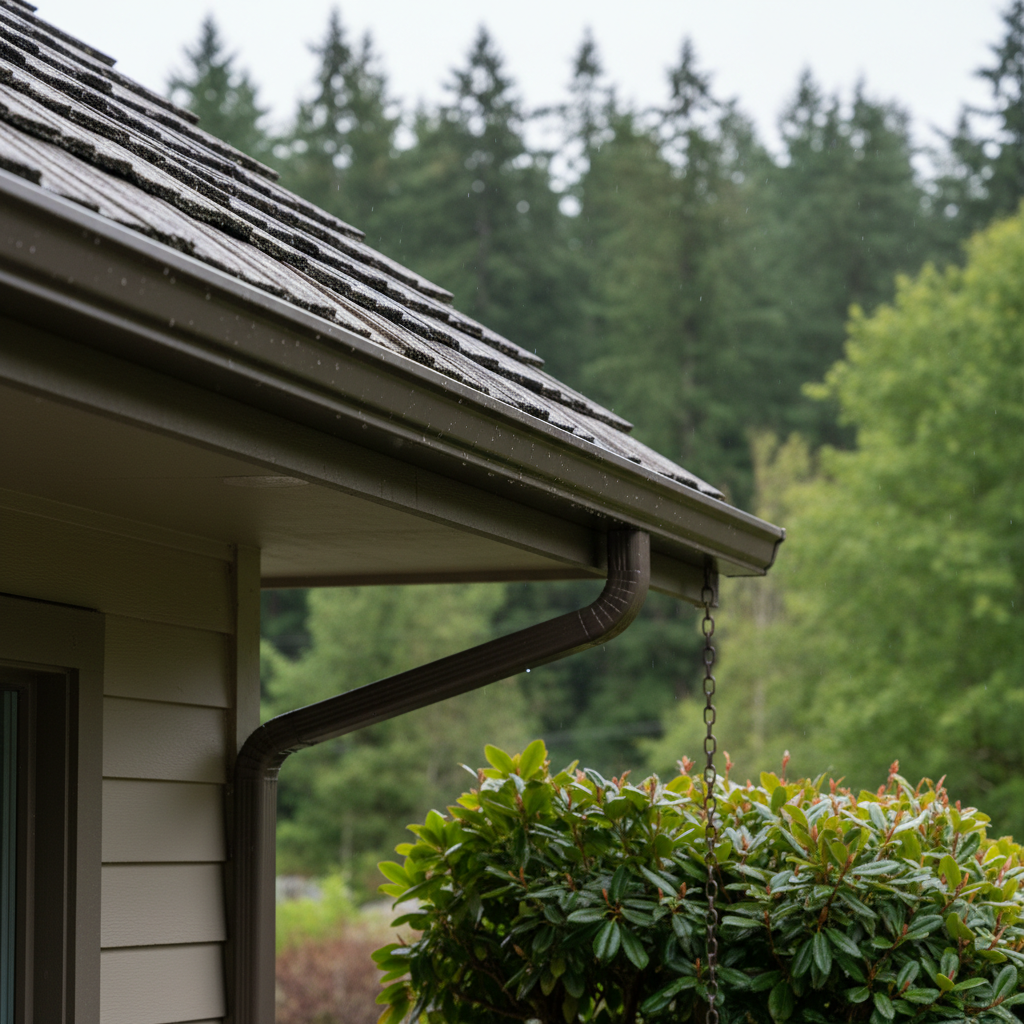 Completed gutter system inspection work at a residential property in Renton, WA