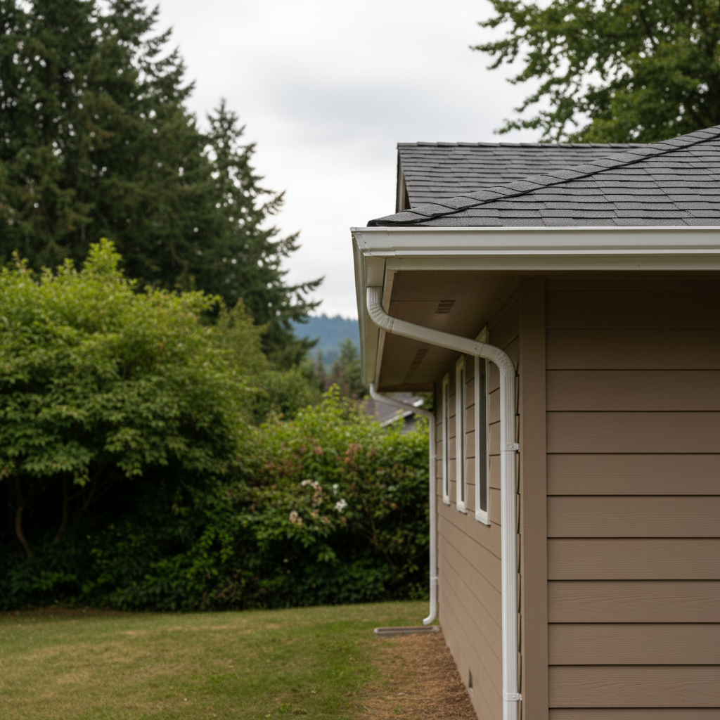 Completed fascia board repair work at a residential property in Kent, WA