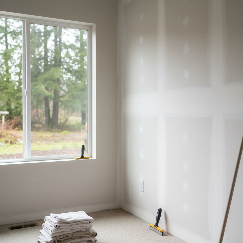 Completed wallpaper removal work at a residential property in Tacoma, WA