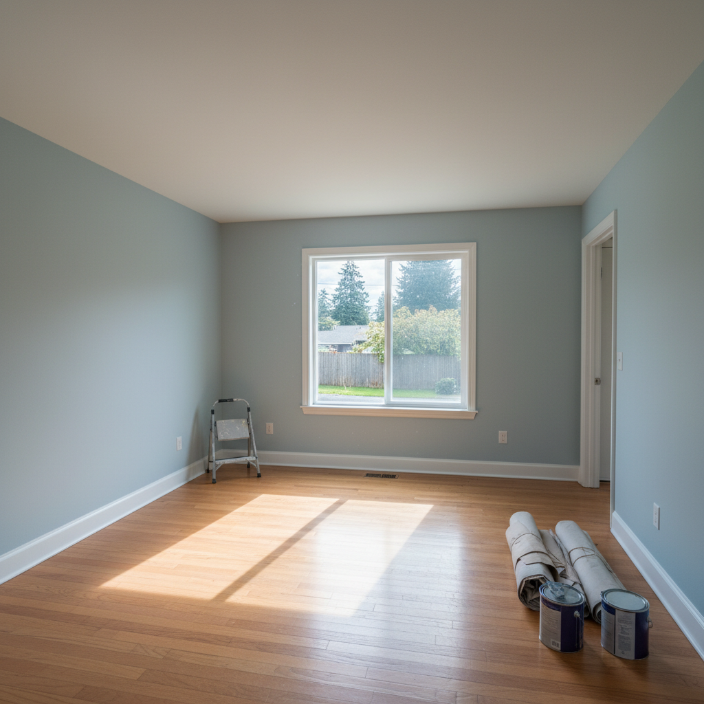 Completed interior painting work at a residential property in Tacoma, WA
