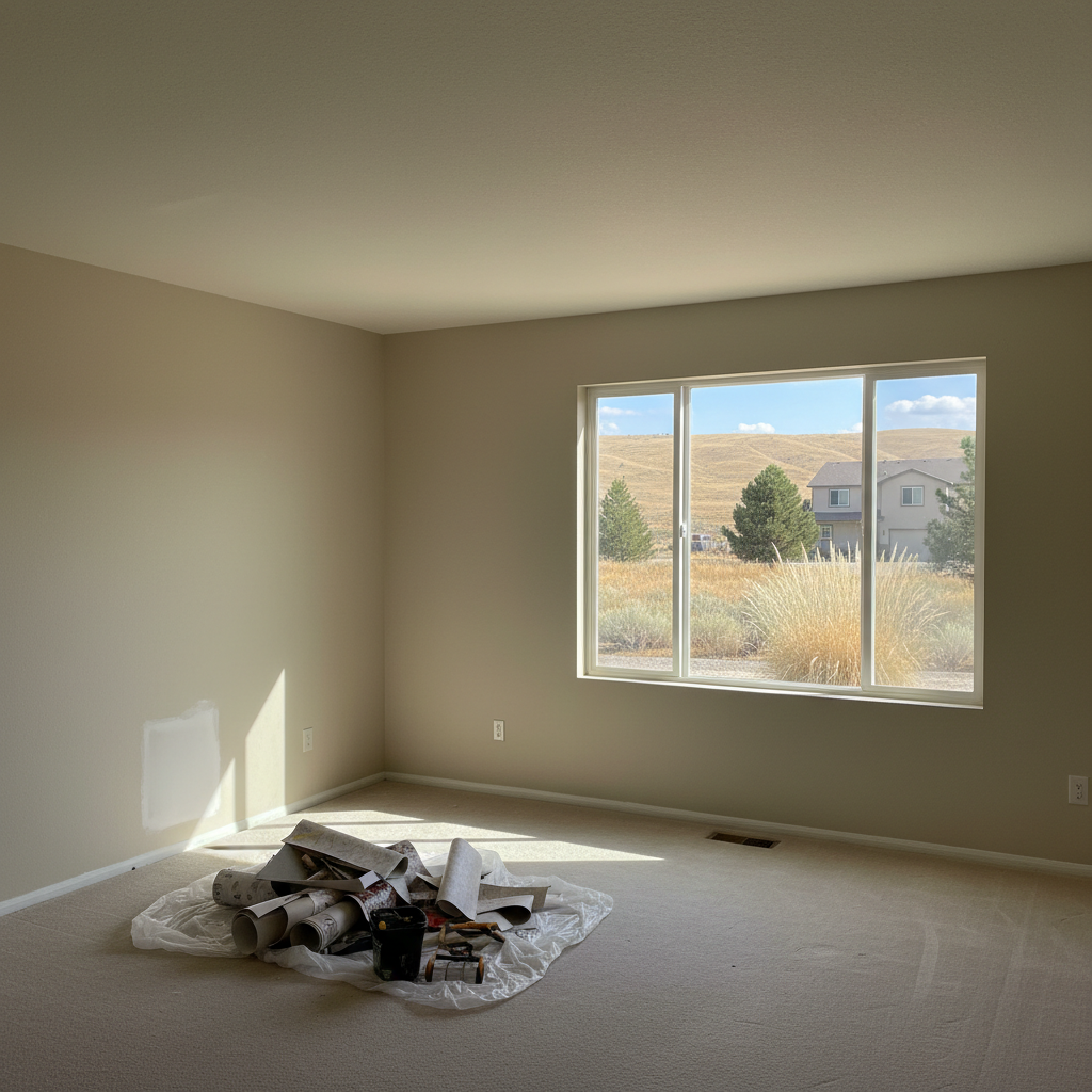 Completed wallpaper removal work at a residential property in Richland, WA