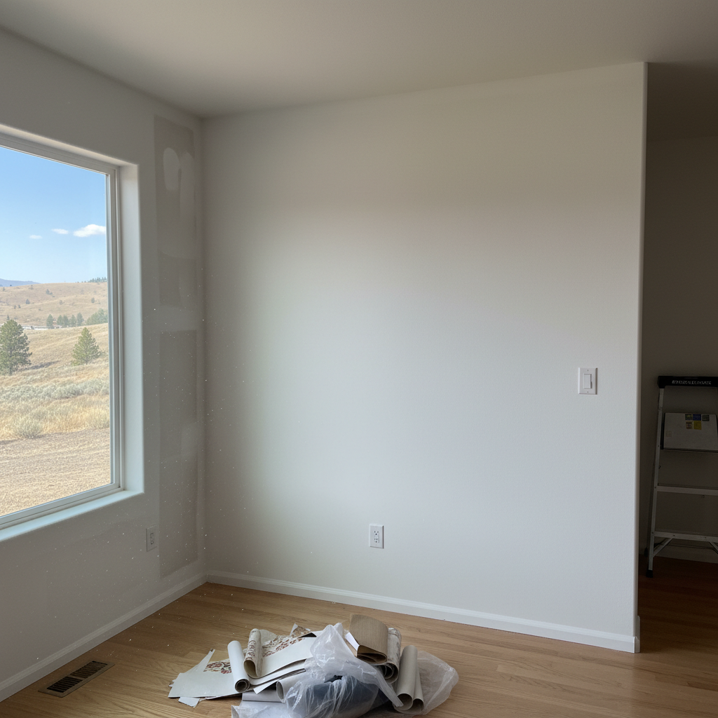 Completed wallpaper removal work at a residential property in Richland, WA