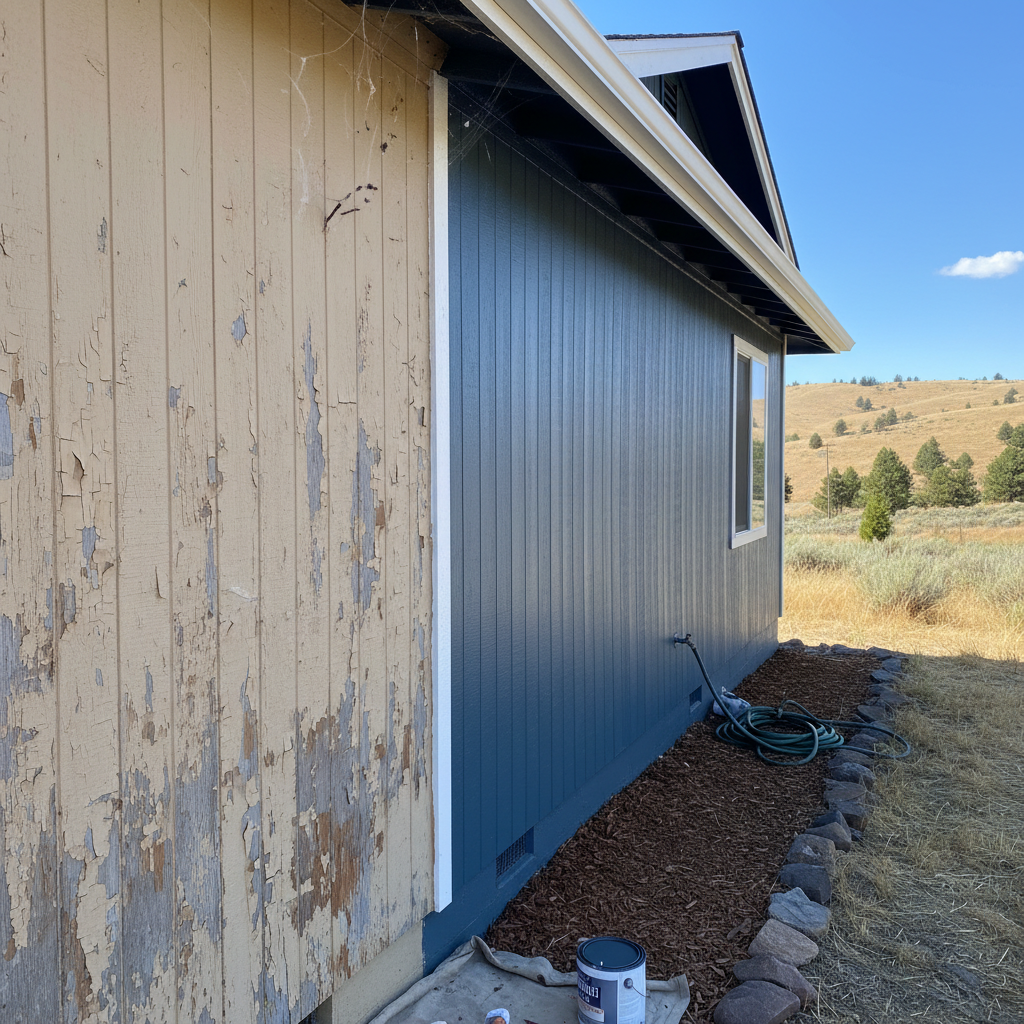 Completed exterior painting work at a residential property in Richland, WA