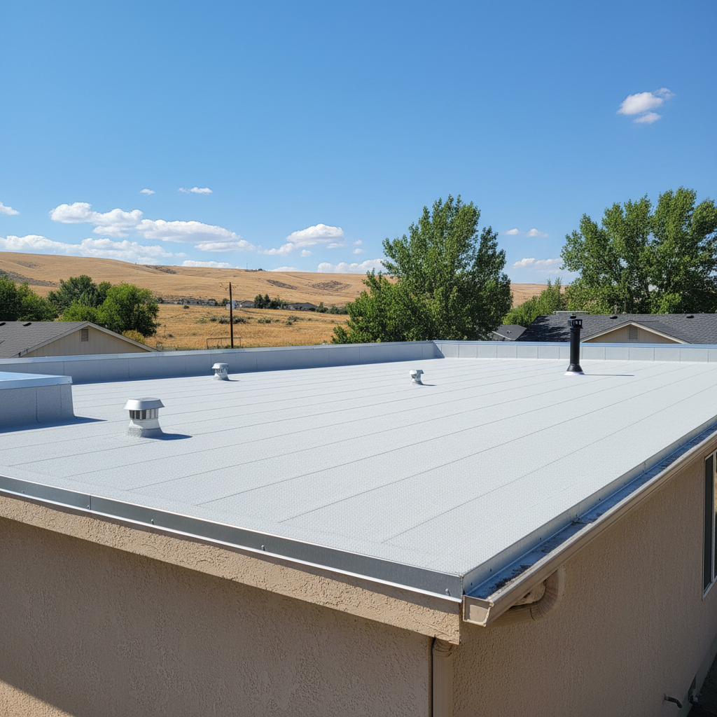 Completed flat roofing work at a residential property in Pasco, WA