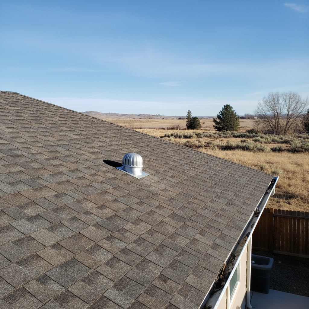 Completed roof repair work at a residential property in Richland, WA