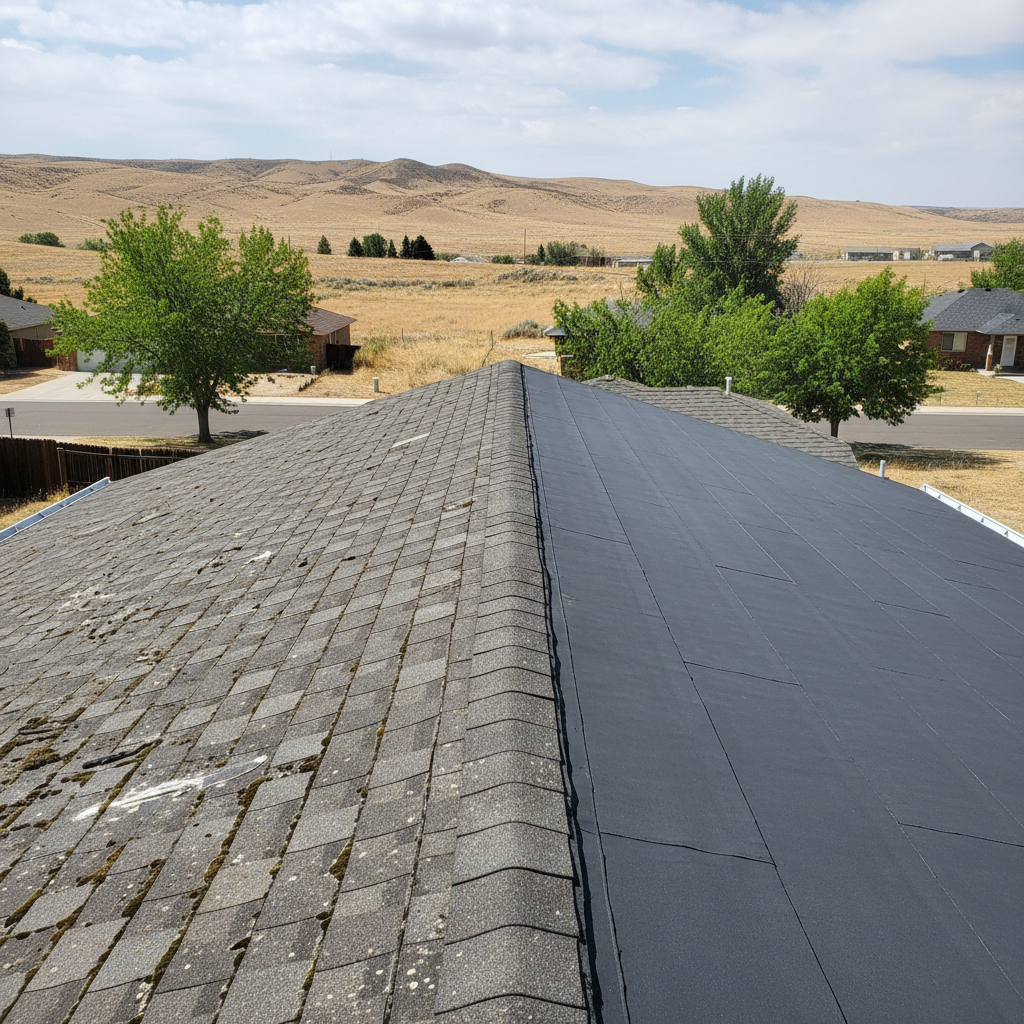 Completed flat roofing work at a residential property in Richland, WA