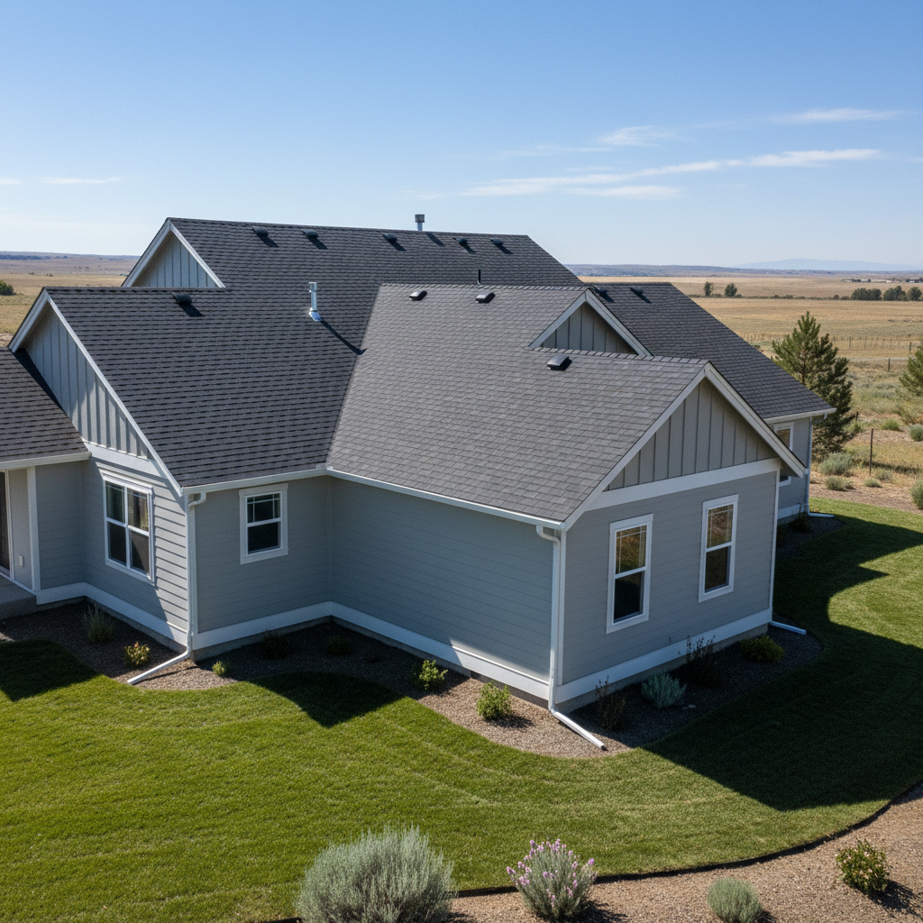 Completed new construction roofing work at a residential property in Moses Lake, WA