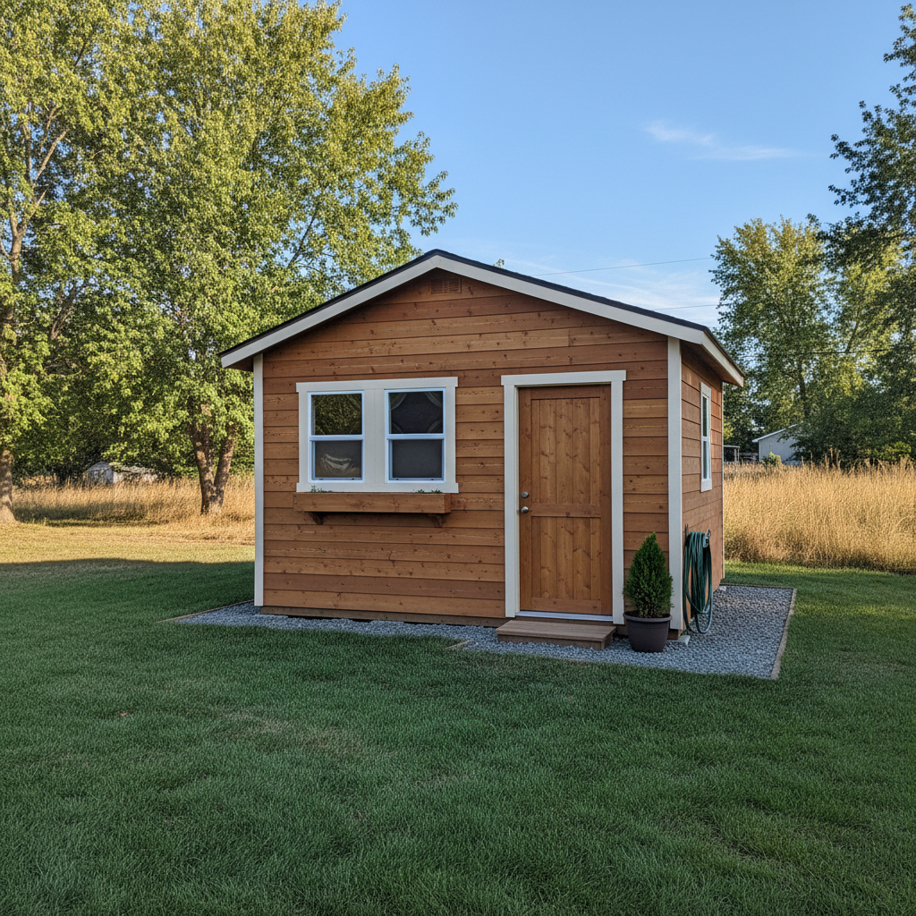 Completed custom shed design work at a residential property in Kennewick, WA