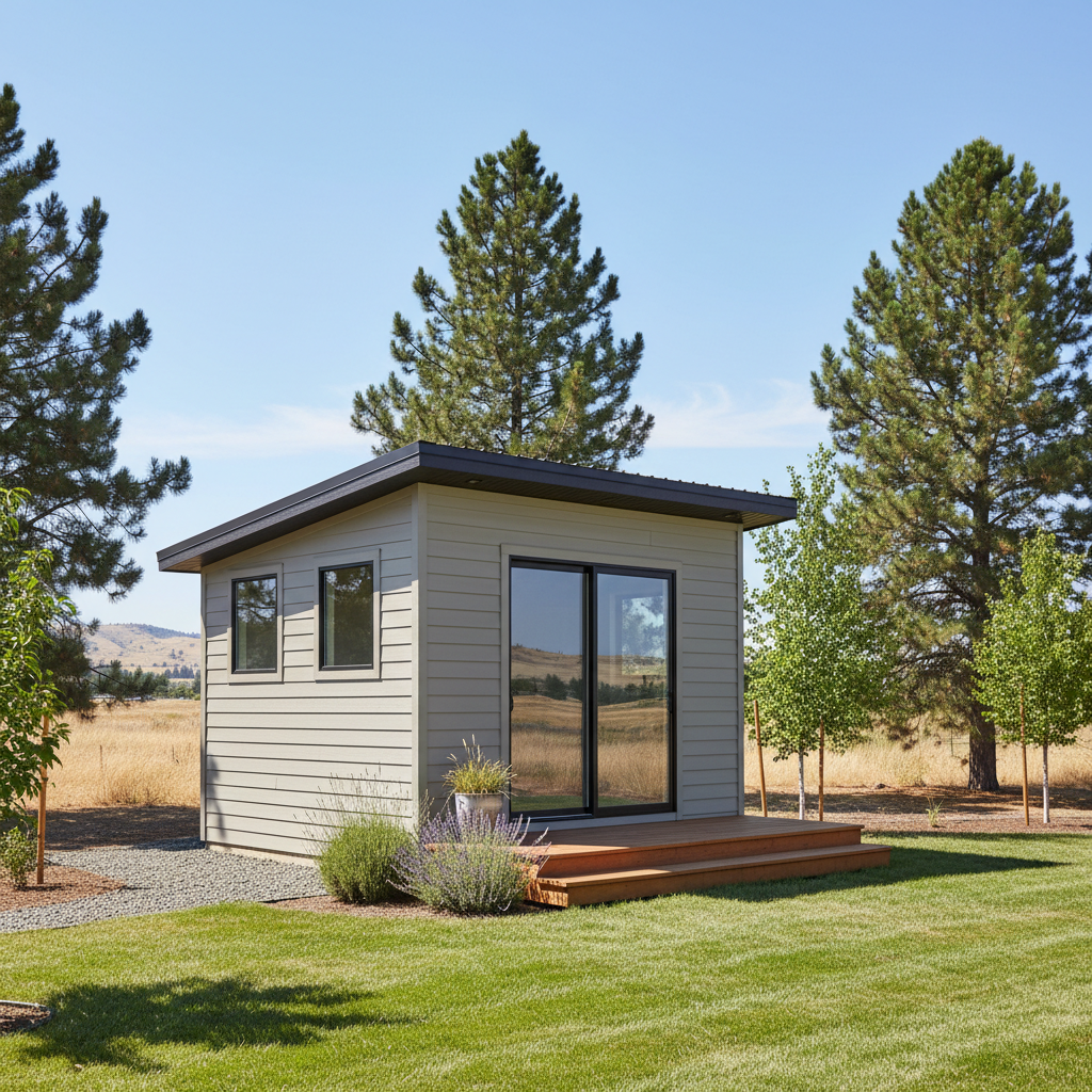 Completed office sheds work at a residential property in Kennewick, WA