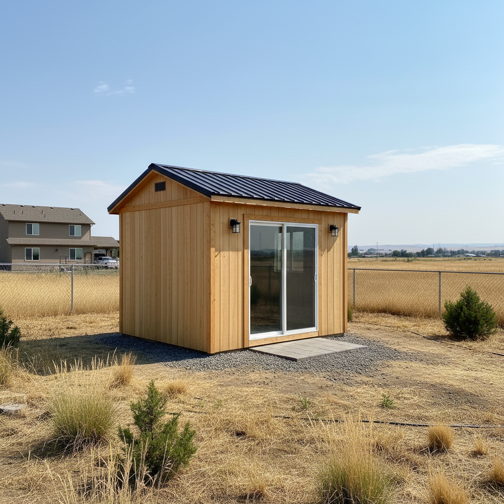 Completed office sheds work at a residential property in Moses Lake, WA