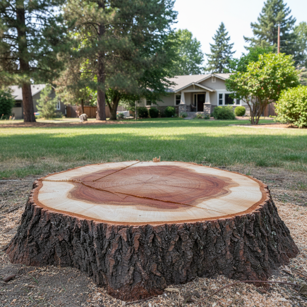Completed tree removal work at a residential property in Kennewick, WA