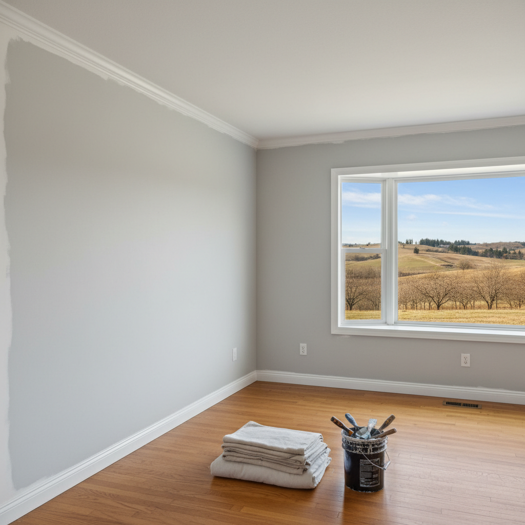 Completed wallpaper removal work at a residential property in Yakima, WA