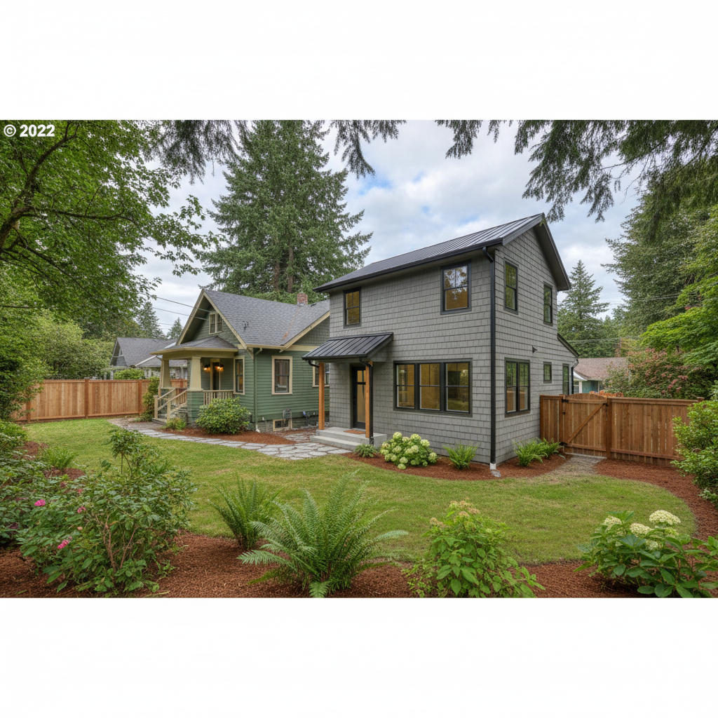 Completed adu permitting work at a residential property in Portland, OR