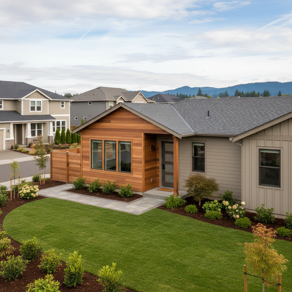 Completed garage conversion work at a residential property in Beaverton, OR