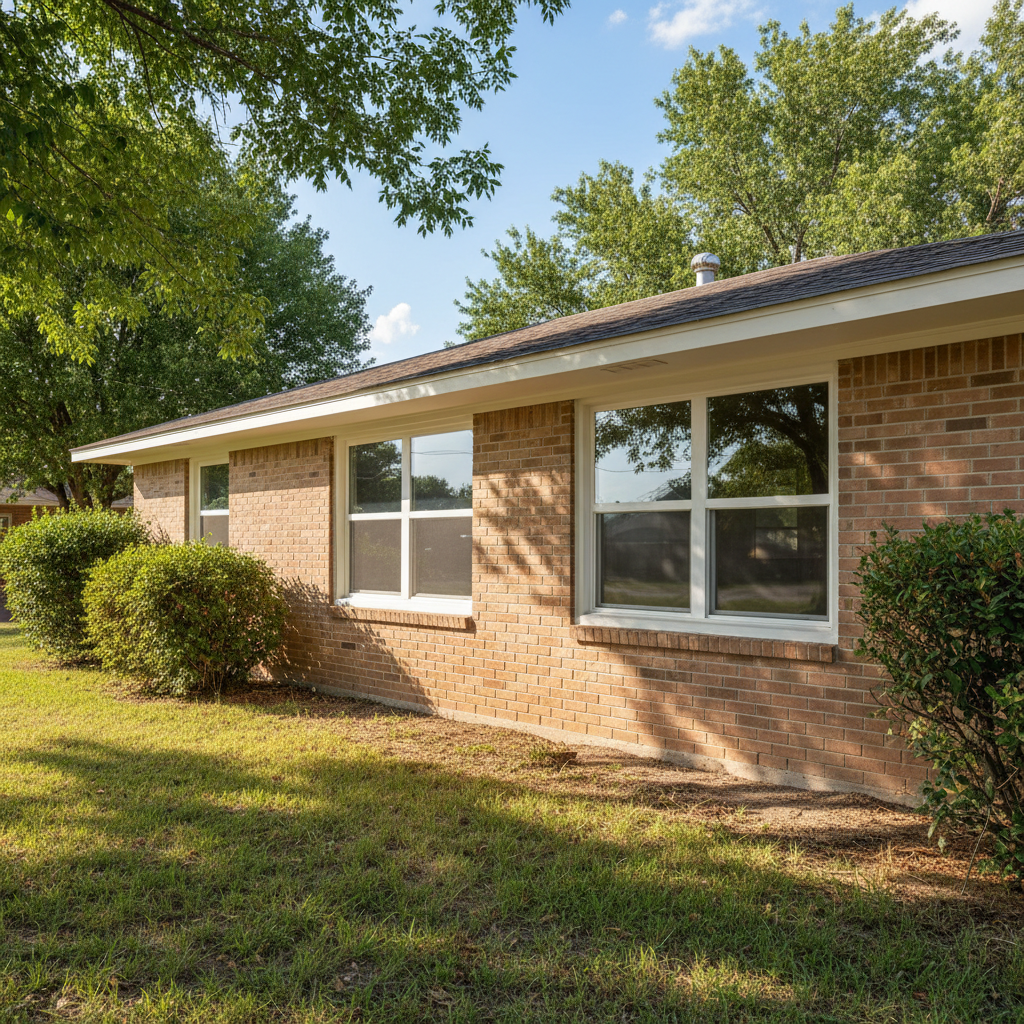 Completed commercial window installation work at a residential property in Guymon, OK