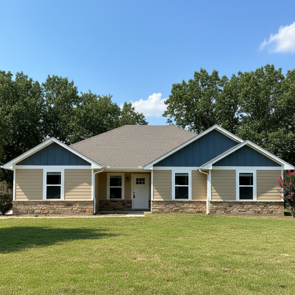 Completed james hardie siding work at a residential property in Guymon, OK