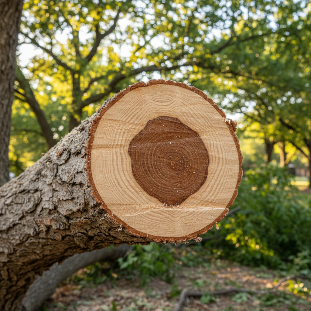 Completed tree trimming work at a residential property in Hondo, TX