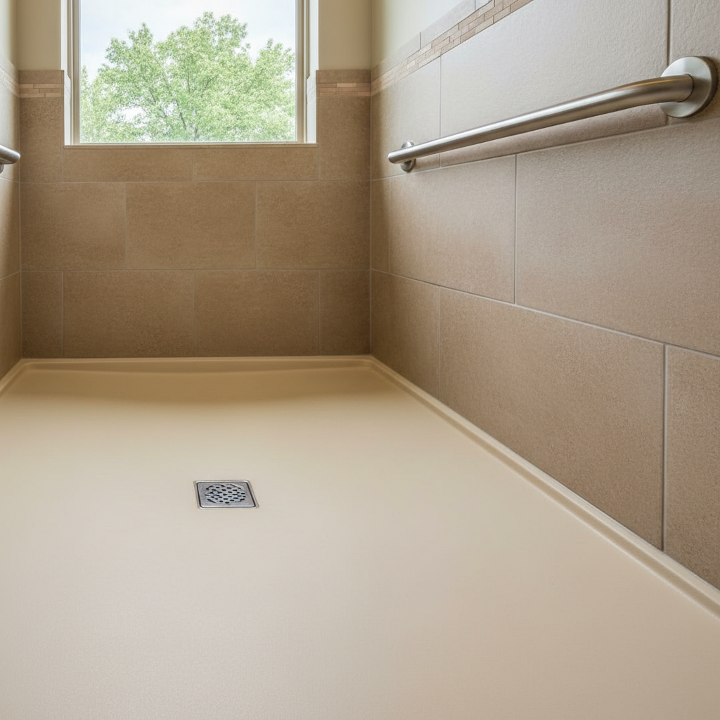 Completed handicap accessible bathrooms work at a residential property in Bixby, OK