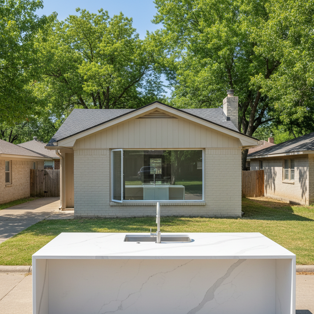 Completed countertop installation work at a residential property in Bixby, OK